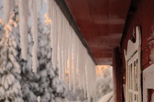 Eiszapfen soweit das Auge reicht